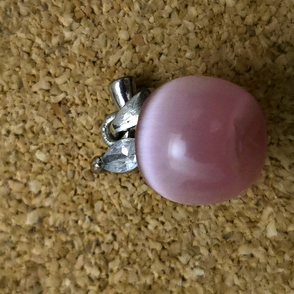 Pink Apple 925 Sterling Silver Pendant Cz. - Picture 6 of 7